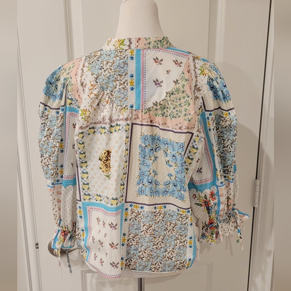 Nwt! Hunter Bell Anthropologie Rory Patchwork Blouse. Sz. Xl - Picture 6 of 9